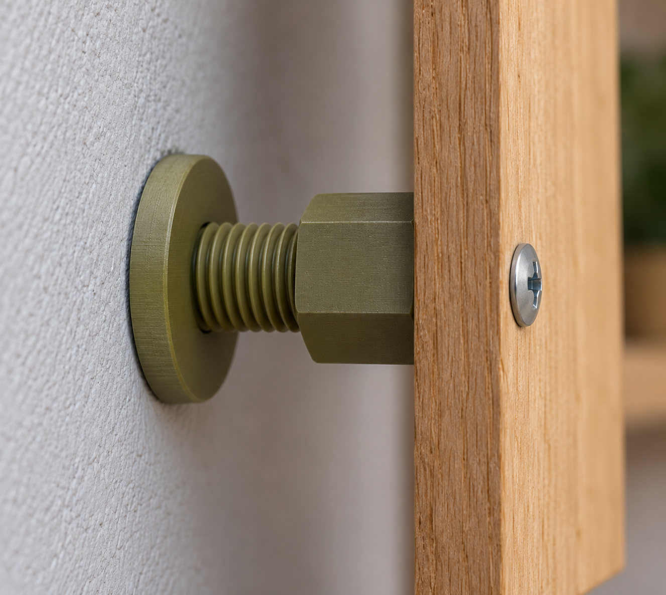 Verstellbarer Gewinde-Distanzhalter mit Wandauflage