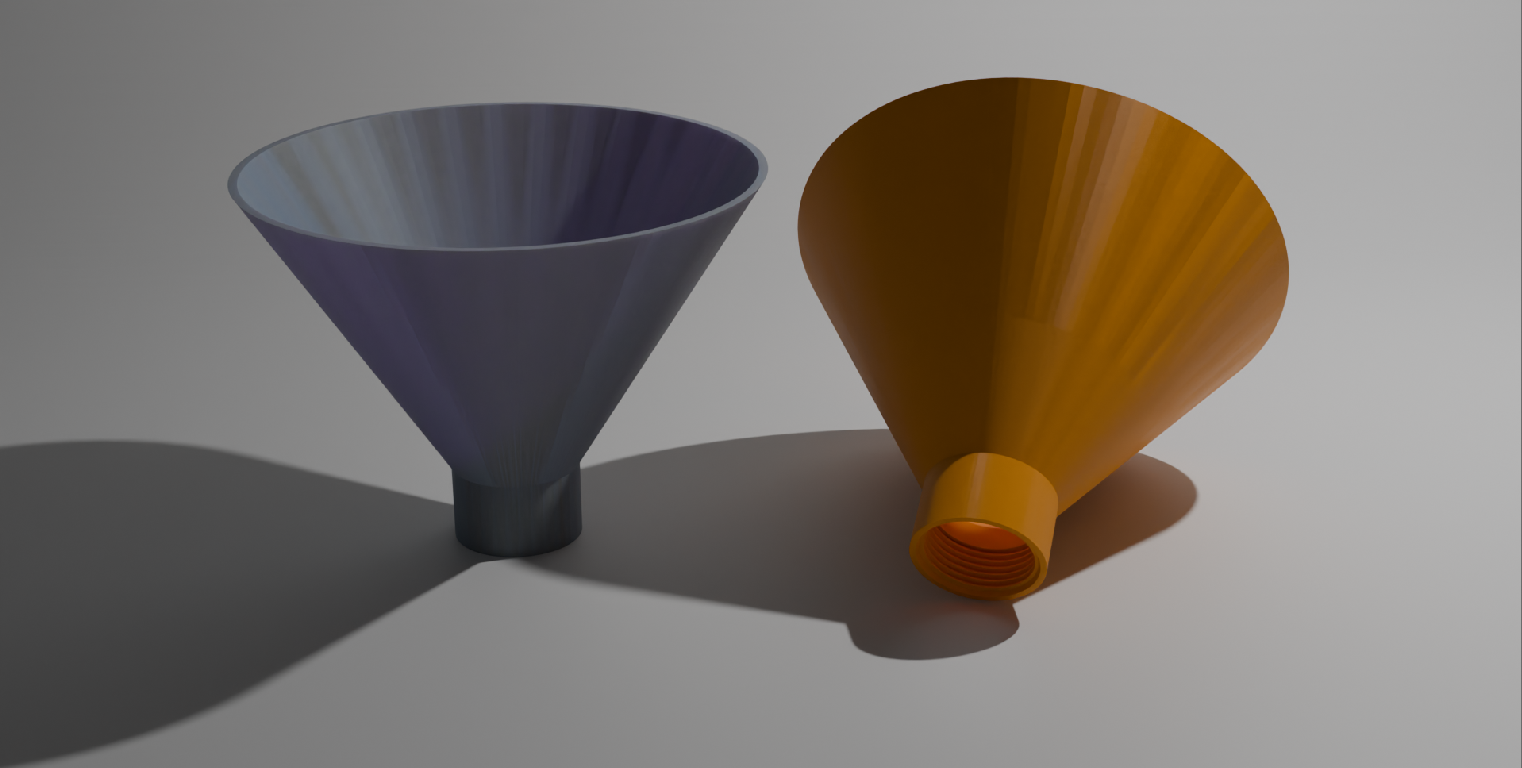 Parametrischer Trichter mit G-Innengewinde