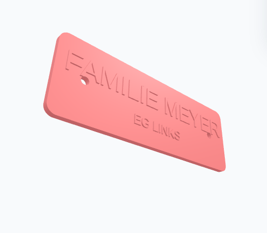Personalisierte Briefkasten-Namensplatte