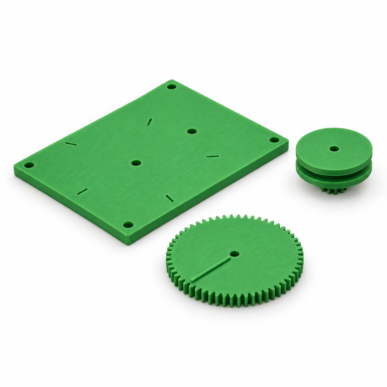Schnur-Längenmesser mit Messrolle und Zahnradzeiger – KI-Produktvisualisierung