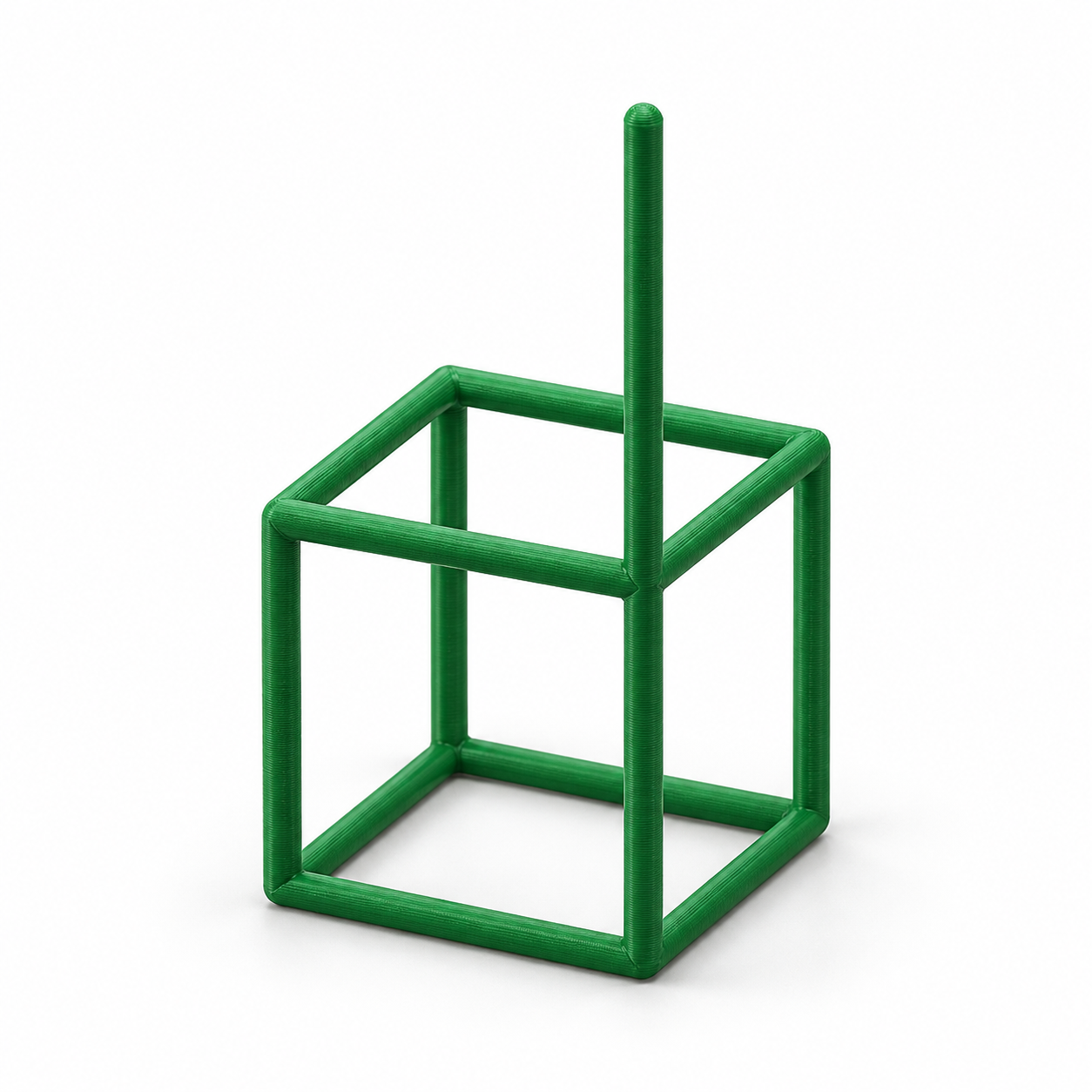 Seifenhaut-Würfelrahmen mit Tauchgriff – grün; KI-Visualisierung der Standardgeometrie
