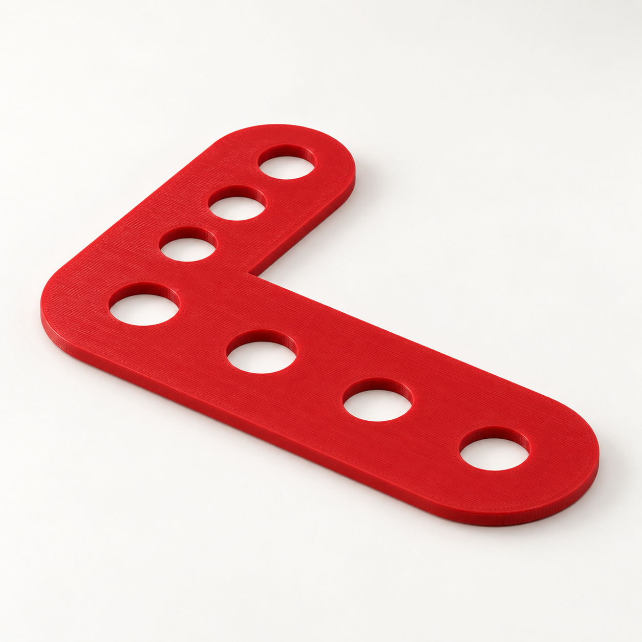 Socken-Spannform mit eigenen Fuß- und Schaftmaßen – rot. KI-Visualisierung der Standardmaße.