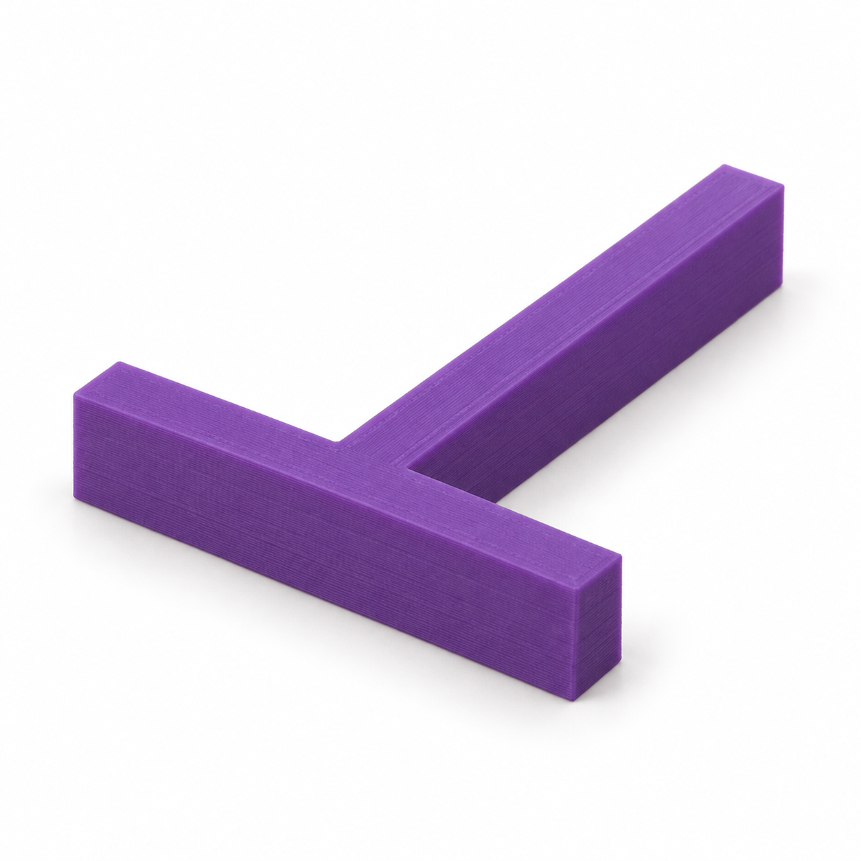 T-förmige Stempel-Positionierhilfe für eigene Motivfolie – lila; KI-Produktvisualisierung