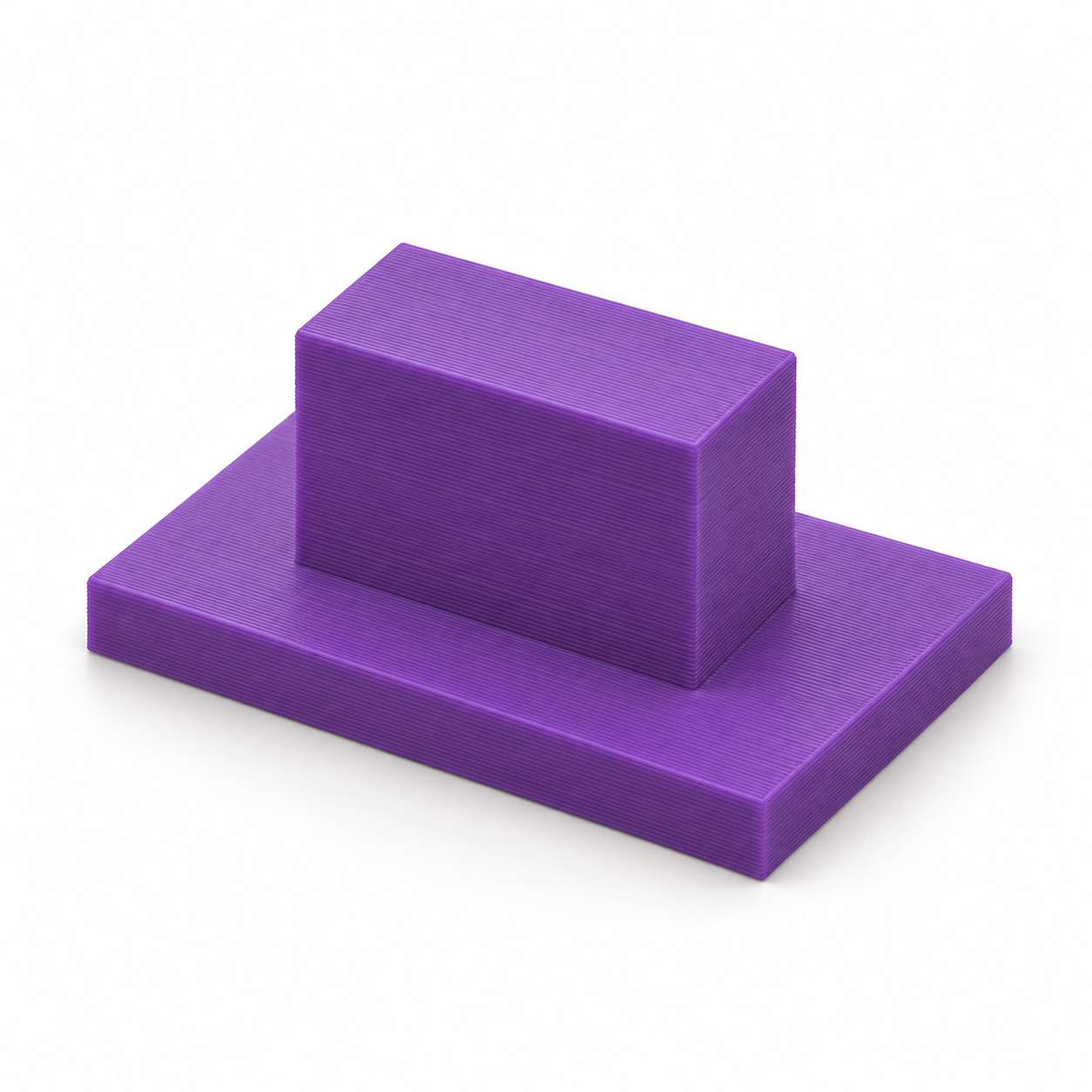 Stempelträger mit Fingergriff für eigenes Stempelgummi – lila; KI-Produktvisualisierung
