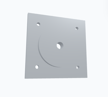 Parametrischer Tischbein Adapter Rund auf Quadratisch