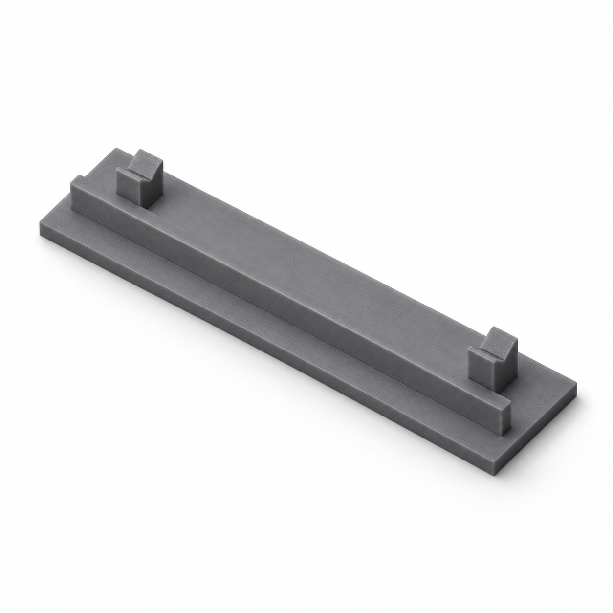 Ebenheitsprüfer für lose Tastatur-Stabilisatordrähte – grau. KI-Visualisierung der Standardmaße.