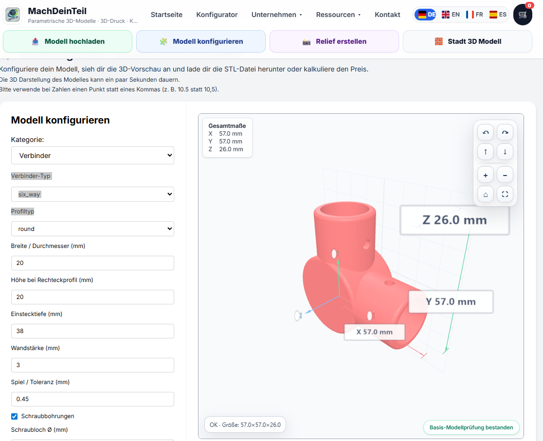 Connecteur de tube sur mesure – Configurer des raccords d’angle, en T et croisés pour l’impression 3D