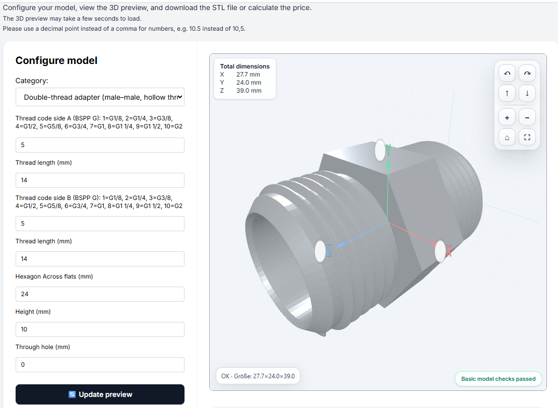 Créer des pièces de rechange sans CAO – Configurateur STL paramétrique pour engrenages, adaptateurs et pièces techniques