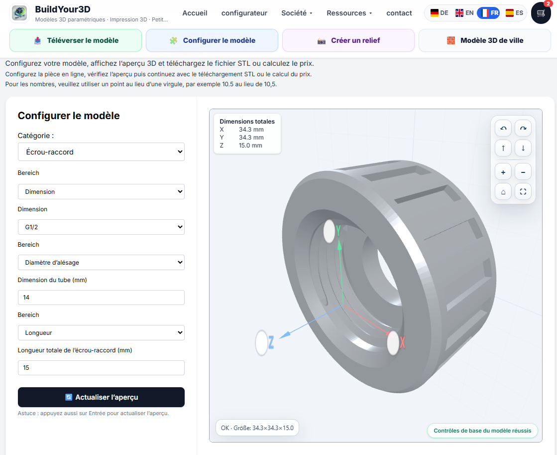 Créer des pièces de rechange sans CAO – Configurateur STL paramétrique pour engrenages, adaptateurs et pièces techniques