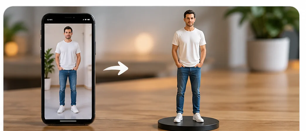 Beispiel einer personalisierten 3D-Figur aus einem Foto