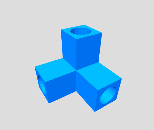 3-Wege Eck-Rohrverbinder (geschlossen)