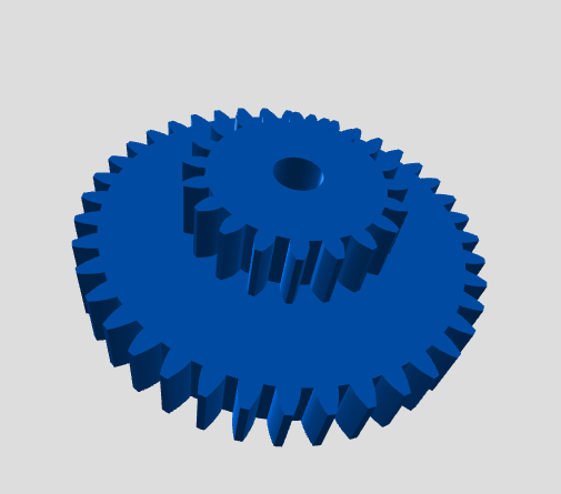 Doppelzahnrad / Compound Gear mit Involutverzahnung