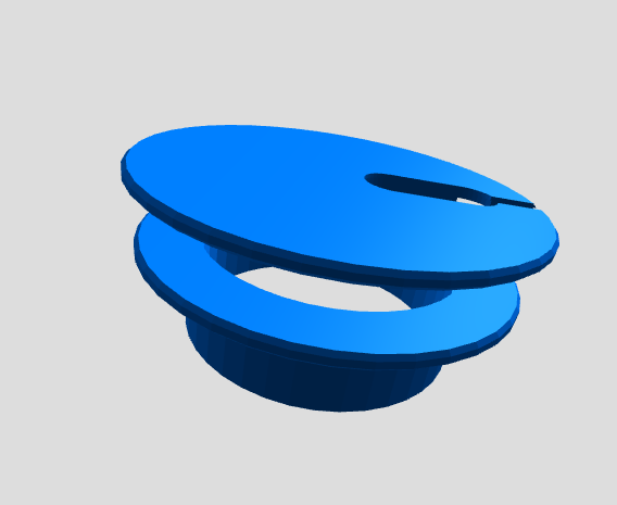 Kabeldurchführung Tisch (Korpus + Deckel, Slot/Schlitz)