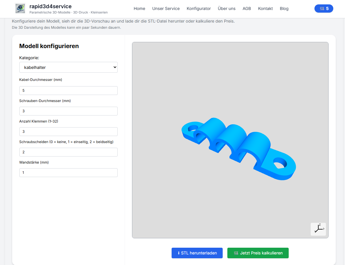 Parametrisches Modell: OpenSCAD Codeprüfung und Vorschau